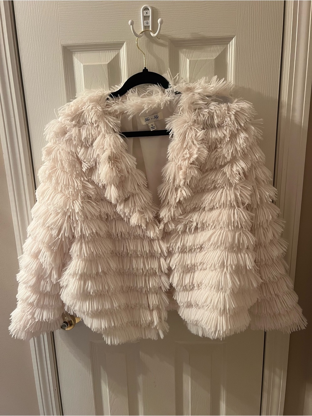 She + Sky Faux-Fur Fuzzy Jacket